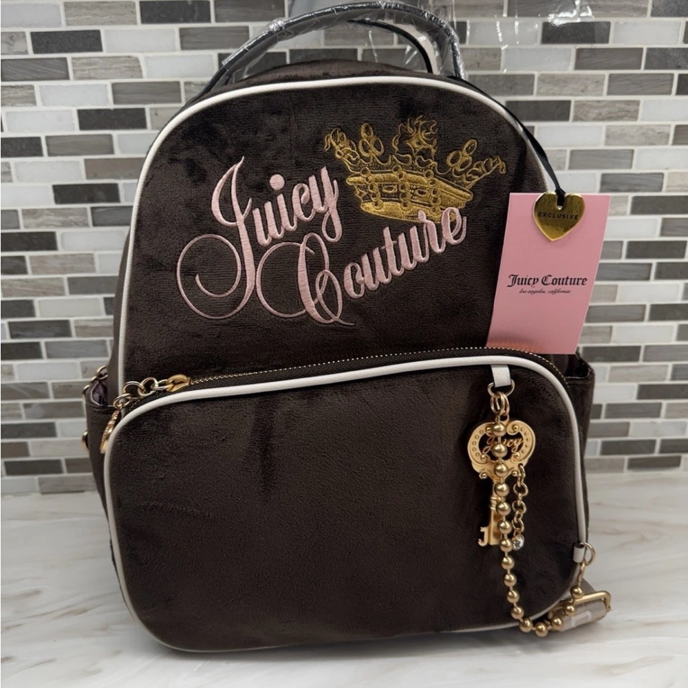 Viral Vintage Juicy Couture The key to Juicy Chocolate Md Backpack NWT EXCLUSIVE